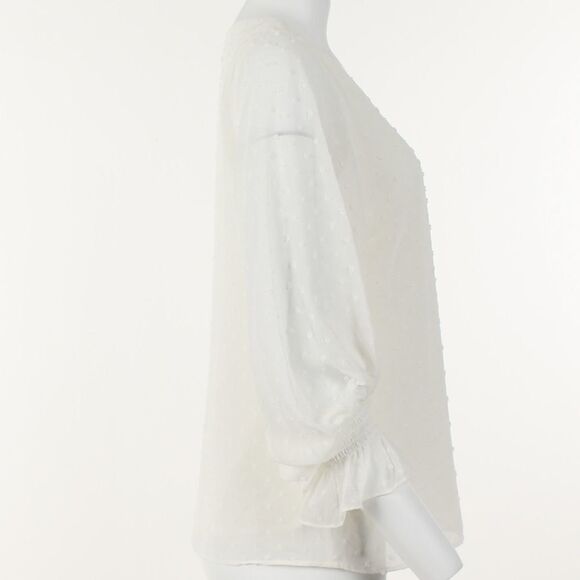 Vince Camuto Clip-Dot Smocked-Cuff Top - Picture 5 of 5